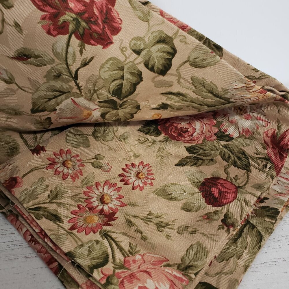 Laura Ashley  Floral Window Valance Curtain  86" X 17.5"  cottagecore cottage - Picture 4 of 6